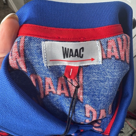 WAAC Men’s Red/Blue Logo Golf Polo Size 1 - Picture 3 of 7